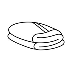 hand drawn bath or kitchen towels doodle vector illustration