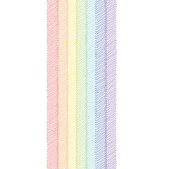 colorful doodle rainbow on a transparent background