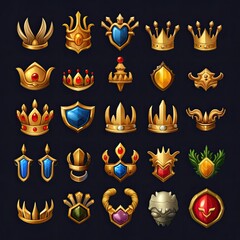 royal golden crown ai generated