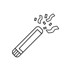 Confetti Canon Outline Icon