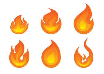 炎をイメージしたシンプルなイラスト