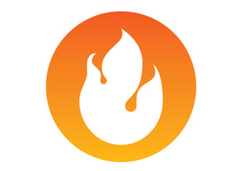 炎をイメージしたシンプルなイラスト