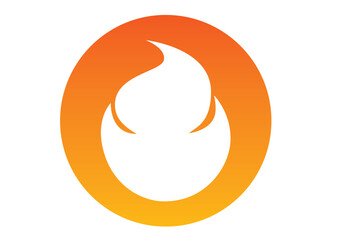 炎をイメージしたシンプルなイラスト