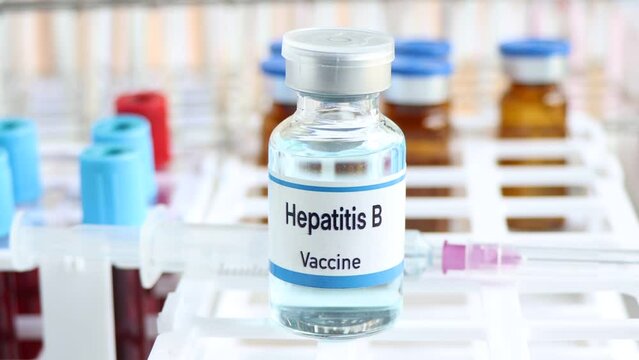 Hepatitis B vaccine in a vial, immunization and treatment of infection, vaccine used for disease prevention