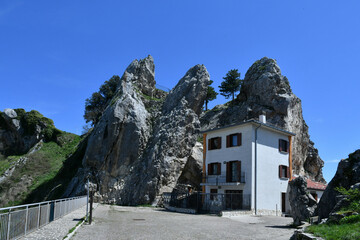 The street of Pescopennataro, a small town in the mountains of central Italy.