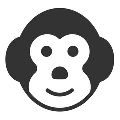 Monkey  - icon, illustration on white background, glyph style