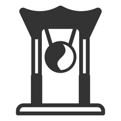 Thai gong  - icon, illustration on white background, glyph style