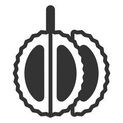 Thailand fruit durian  - icon, illustration on white background, glyph style