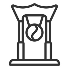 Thai gong  - icon, illustration on white background, outline style