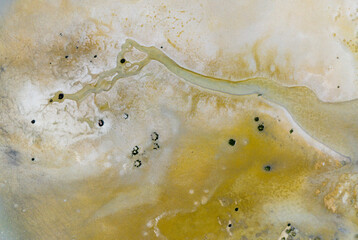 Yarisli Lake and an islet in Burdur, Turkey
