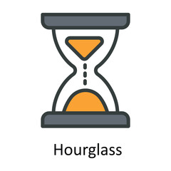 Hourglass vector Fill outline Icon Design illustration. Time Management Symbol on White background EPS 10 File