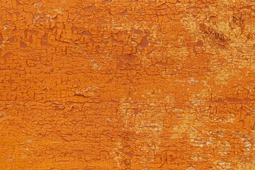 Background, texture of a wooden shield covered with peeling red paint