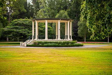 all-round open pavilion in the center of Queens Park, Invercargill