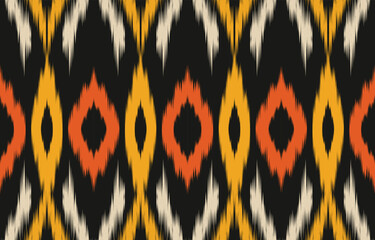 Ethnic abstract ikat art. Fabric Morocco, geometric ethnic pattern seamless  color oriental. Background, Design for fabric, curtain, carpet, wallpaper, clothing, wrapping, Batik, vector illustration