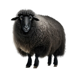 black sheep on a transparant background, PNG, Generative Ai