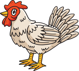 Hen Cartoon Colored Clipart Illustration