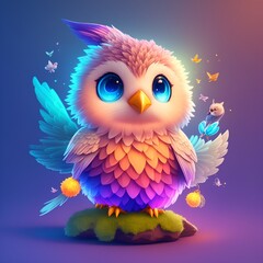Fototapeta premium Very detailed cute bird. Generate Ai.