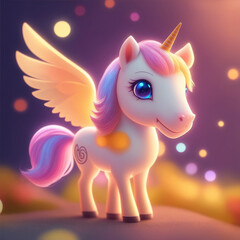 Very detailed cute pony. Generate Ai.