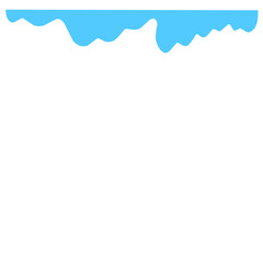 Cartoon Blue Dripping Water Drops 