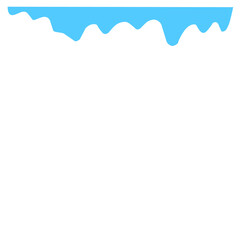 Fototapeta premium Cartoon Blue Dripping Water Drops 