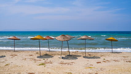 sun umbrellas at the beach