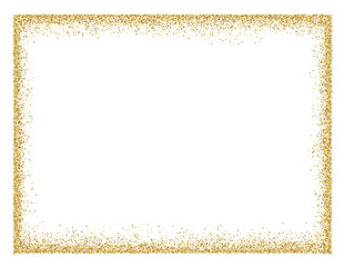 Gold Glitter Frame Rectangle