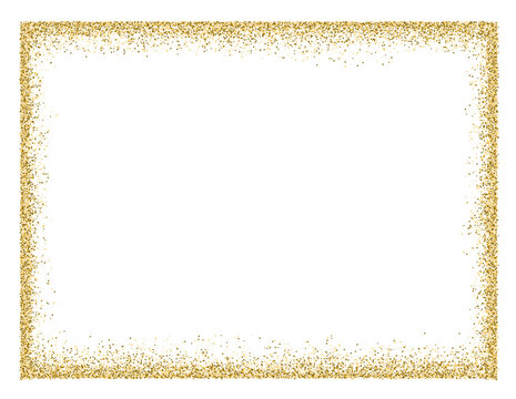 Gold Glitter Frame Rectangle