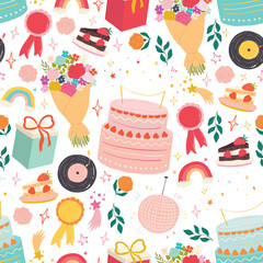 home meditation seamless pattern