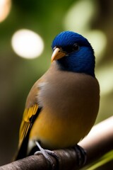 blue and yellow bird