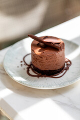 Delicious tropical chocolate moose desert 