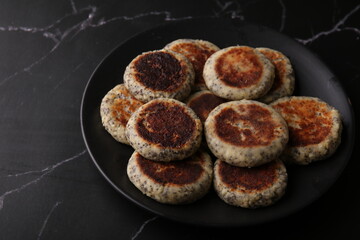 photo home fried cheesecakes on a plate