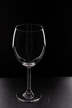 photo glass for alcohol on a black background