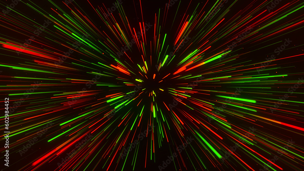 Poster abstract geometric background of radial lines. dataflow tunnel. explosive star. movement effect. glo