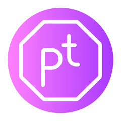 peseta gradient icon