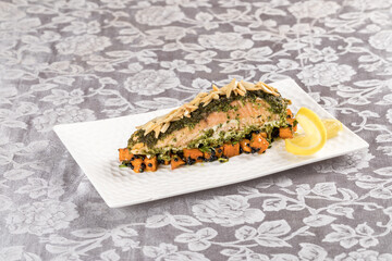 grilled salmon steak