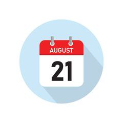 August 21 Concept Design. Vector Illustration.	