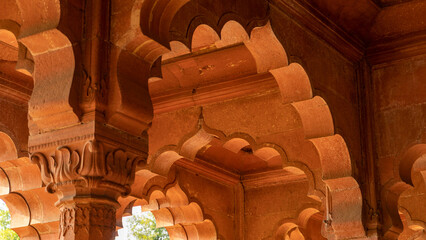 Red Fort also known as Lal Qila is located in New Delhi, India, UNESCO World Heritage Sites