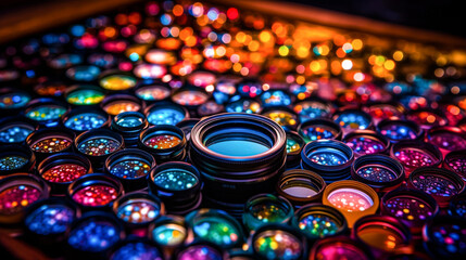 Fototapeta na wymiar multicoloured lenses