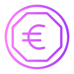 euro gradient icon