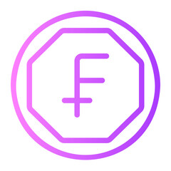swiss franc gradient icon