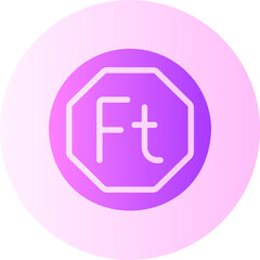 Obraz premium forint gradient icon