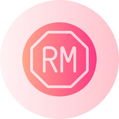 malaysian ringgit gradient icon