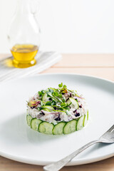 salad with cheese and vegetables