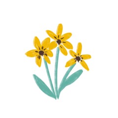 Spring flower, summer flower illustration, chamomile, snowdrops