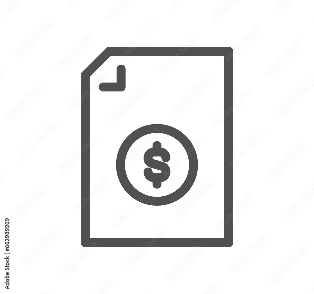 Poster document flow management related icon outline and linear symbol.