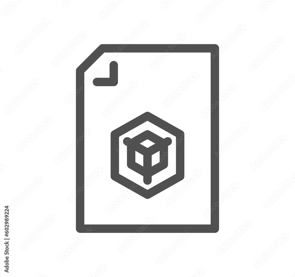 Poster document flow management related icon outline and linear symbol.