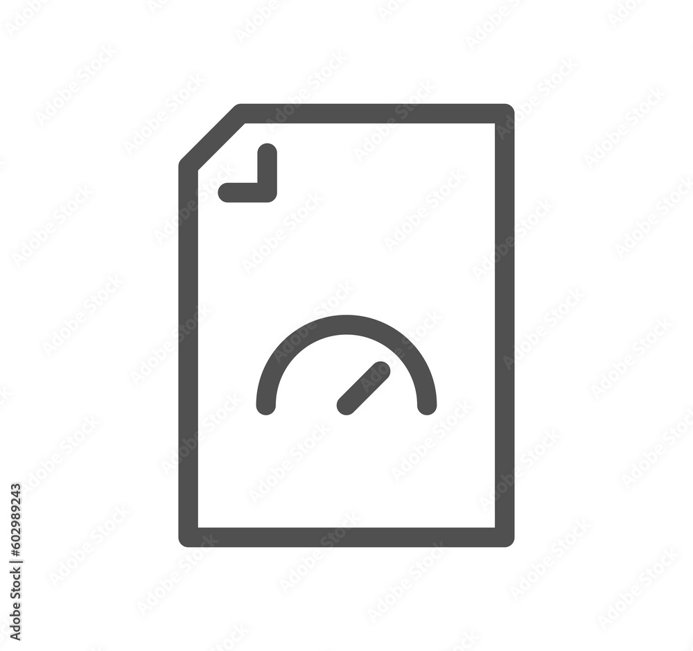 Poster document flow management related icon outline and linear symbol.
