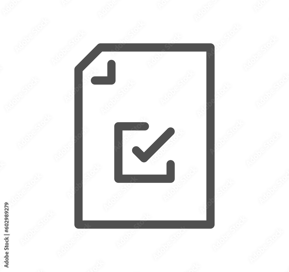 Poster document flow management related icon outline and linear symbol.