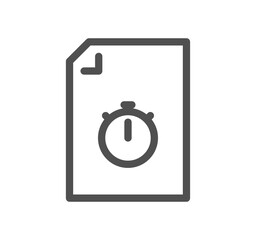 Document flow management related icon outline and linear symbol.