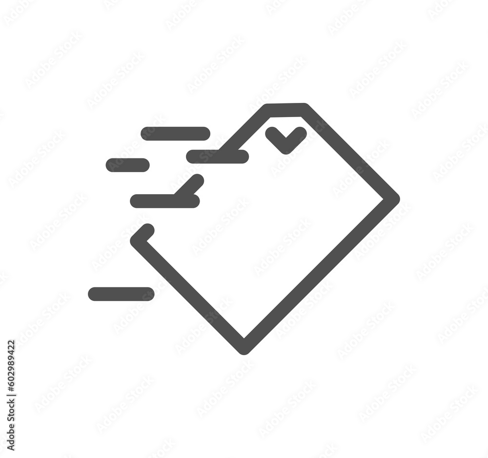 Poster document flow management related icon outline and linear symbol.